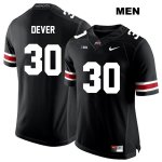 Men's NCAA Ohio State Buckeyes Kevin Dever #30 College Stitched Authentic Nike White Number Black Football Jersey FV20K56IC